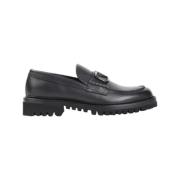 Valentino Garavani Klassiska Läderloafers Black, Herr