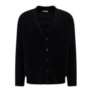 Valentino Ull Cardigan med Toile Iconographe Motiv Black, Herr