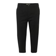 Cream Svarta Cropped Capri Byxor Slim Fit Black, Dam