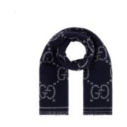 Gucci Check GG Ullscarf Blue, Herr