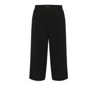 Cream Pitch Black Culotte Byxor Stilfull Kvalitet Black, Dam