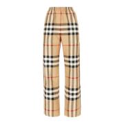 Burberry Stiliga Byxor för Män och Kvinnor Beige, Dam