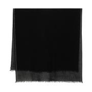 Faliero Sarti Lyxig Svart Sidenblandad Scarf Black, Dam