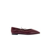 Alohas Sway Läder Ballet Flats Red, Dam