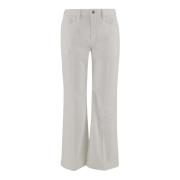 Jil Sander Flare Denim Jeans White, Dam