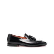 Santoni Svarta Tofslipers Black, Herr