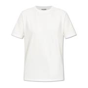 Jil Sander T-shirt med logopatch White, Dam