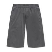 Dolce & Gabbana Bomullsshorts med logotypapplikation Gray, Herr