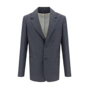 Golden Goose Klassisk Revers Ull Blazer Jacka Gray, Herr