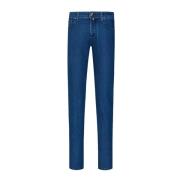 Jacob Cohën Blå Slim Fit Bomulls Jeans Blue, Herr