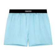 Tom Ford Klarblå Silkes Shorts Blue, Dam