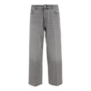 Haikure Bomull Denim Wide Fit Jeans Gray, Dam