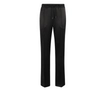 JW Anderson Casual Byxor med Dragsko i Midjan Black, Dam