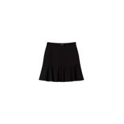 Twinset Svart Minikjol med Volang Black, Dam