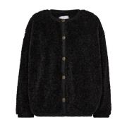 Co'Couture Teddyjacka med knappstängning Black, Dam