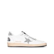 Golden Goose Glitter Star Heel Nappa Upper Skor White, Dam