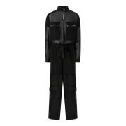 Pinko Svart Cargo Jumpsuit med Bälte Black, Dam