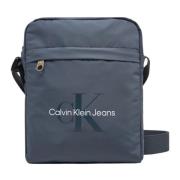 Calvin Klein Jeans Mäns Axelväska Kollektion i Polyester Blue, Herr