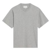 Loulou Studio Kortärmad rund hals T-shirt Gray, Dam