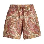 Etro Orange Paisley Badshorts Multicolor, Herr