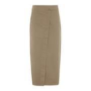 Bitte Kai Rand Wrap Kjol Nutmeg Beige Brown, Dam