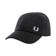 Fred Perry Sportiga Truckerkepsar med visirbroderi Black, Herr