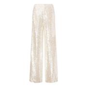 Philosophy di Lorenzo Serafini Paljettdekorerade Beige Wide Leg Byxor ...