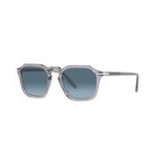 Persol Grå/Blå Nyanserade Solglasögon Gray, Unisex