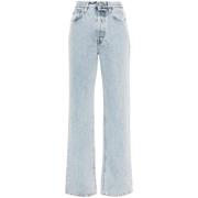 TotêMe Klassisk Skuren Denim Helfodrängd Jeans Blue, Dam