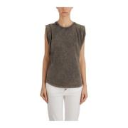 Dondup Bomull T-shirt Gray, Dam