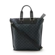 Louis Vuitton Vintage Pre-owned Canvas totevskor Blue, Dam