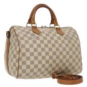 Louis Vuitton Vintage Pre-owned Canvas handvskor White, Dam