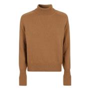 Victoria Beckham Brun Ull Turtleneck Sweater Brown, Dam