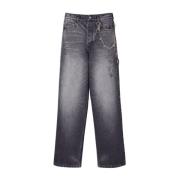 Marc Jacobs Svart Tvättad Oversize Denim Jeans Black, Dam