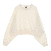 Nike Allover Print Crewneck Sweatshirt Beige, Dam