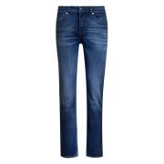 Hugo Boss Stretch slim fit jeans med logo Blue, Herr