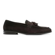 Doucal's Brun Mocka Loafer med Tassel Detalj Brown, Herr