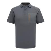 Boggi Milano B Tech Cool Jade-Fresh Piqué Polo Shirt Gray, Herr