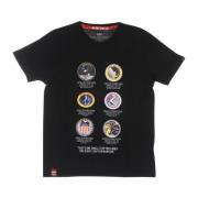 Alpha Industries Apollo Mission Tee - Svart Black, Herr