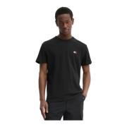 Tommy Jeans Svart Bomull T-shirt Normal Passform Black, Herr