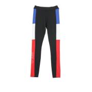 Fila Colorblock Leggings i Svart/Röd/Vit/Blå Multicolor, Dam