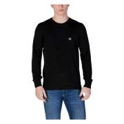 Calvin Klein Jeans Svart Bomullsweatshirt Långärmad Rund Hals Black, H...