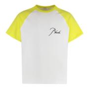 Rhude Bomull Logo T-shirt White, Herr