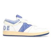 Rhude Vintage Läder Låg-Top Sneakers Blue, Herr