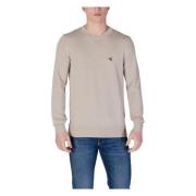 Calvin Klein Jeans Beige Bomullstickat Rund Hals Vår/Sommar Beige, Her...