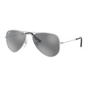 Ray-Ban Aviator Junior Solglasögon Gray, Unisex