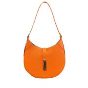 Polo Ralph Lauren Kornläder Sadelstil Crossbody Väska Orange, Dam