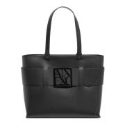 Armani Exchange Stilig Toteväska med Dragkedja Black, Dam