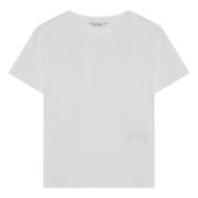 Max Mara Kortärmad Rund Hals T-shirt White, Dam