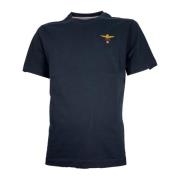 Aeronautica Militare Grundläggande Bomull Crew Neck T-shirt Blå Blue, ...